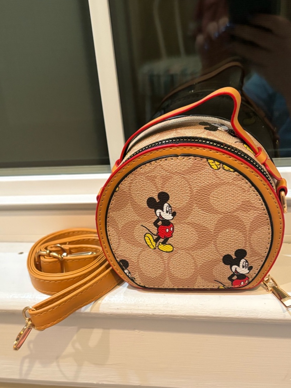 Mickey Mouse Beige & Tan Crossbody Bag - Disney Collaboration